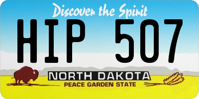 ND license plate HIP507