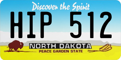 ND license plate HIP512