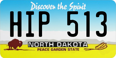 ND license plate HIP513
