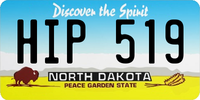ND license plate HIP519