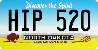ND license plate HIP520