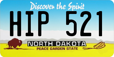 ND license plate HIP521