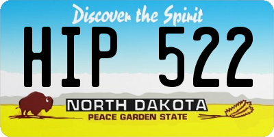 ND license plate HIP522
