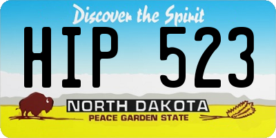 ND license plate HIP523