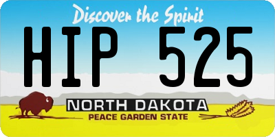 ND license plate HIP525