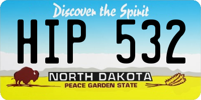 ND license plate HIP532