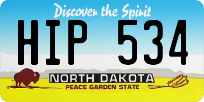 ND license plate HIP534