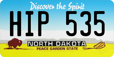 ND license plate HIP535