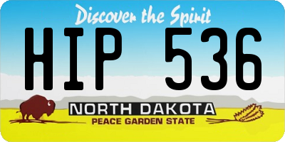 ND license plate HIP536