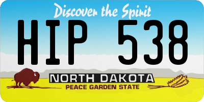 ND license plate HIP538
