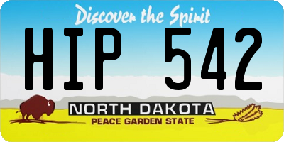 ND license plate HIP542