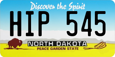 ND license plate HIP545