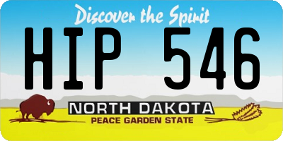 ND license plate HIP546