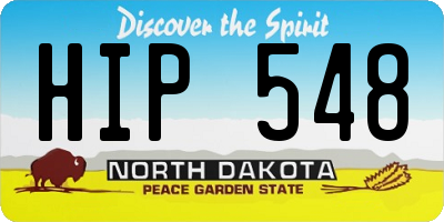 ND license plate HIP548