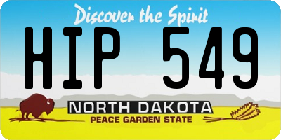 ND license plate HIP549
