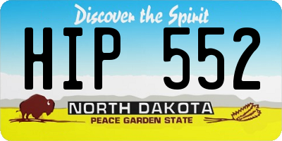 ND license plate HIP552