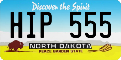 ND license plate HIP555