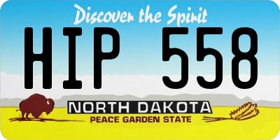 ND license plate HIP558