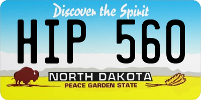 ND license plate HIP560
