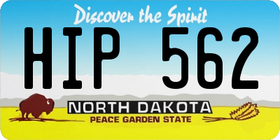 ND license plate HIP562