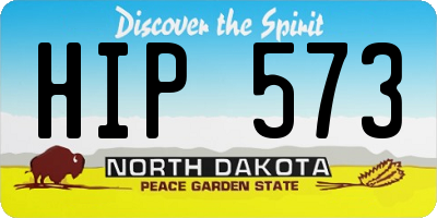 ND license plate HIP573
