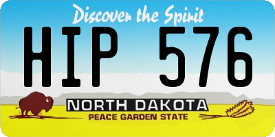 ND license plate HIP576