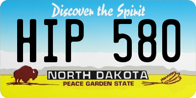 ND license plate HIP580