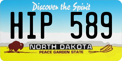 ND license plate HIP589