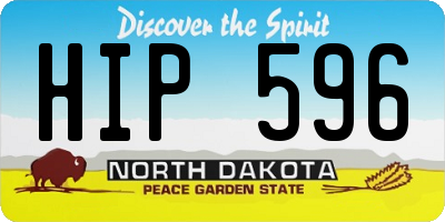 ND license plate HIP596