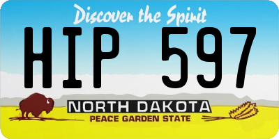 ND license plate HIP597