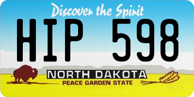 ND license plate HIP598