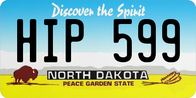 ND license plate HIP599