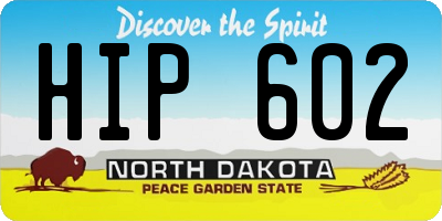 ND license plate HIP602