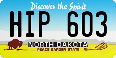 ND license plate HIP603
