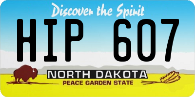 ND license plate HIP607