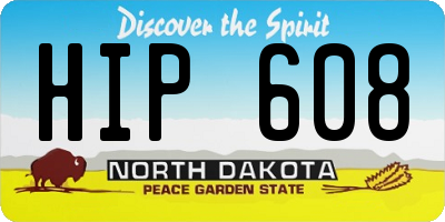 ND license plate HIP608