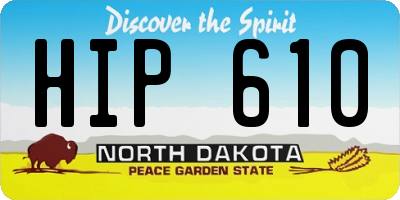 ND license plate HIP610