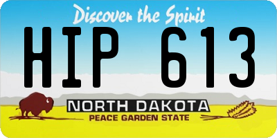 ND license plate HIP613