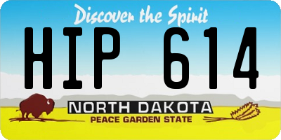 ND license plate HIP614