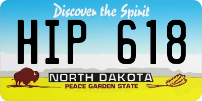 ND license plate HIP618