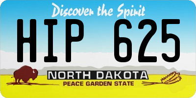ND license plate HIP625