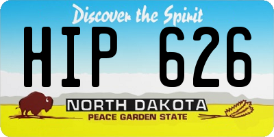 ND license plate HIP626