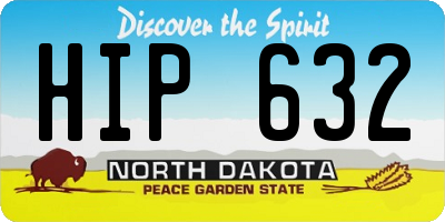 ND license plate HIP632