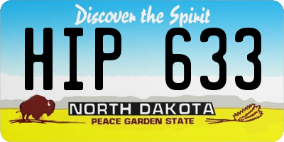 ND license plate HIP633
