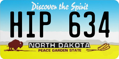 ND license plate HIP634