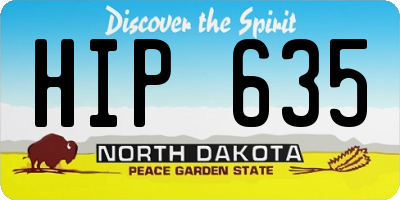 ND license plate HIP635
