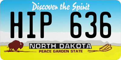 ND license plate HIP636