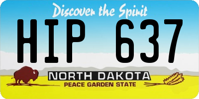 ND license plate HIP637
