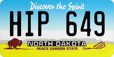 ND license plate HIP649