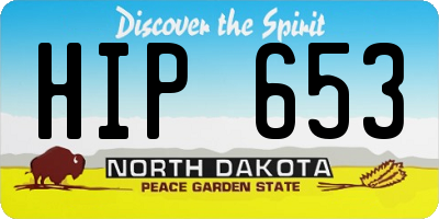 ND license plate HIP653